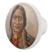 Rauchsignale: Lakota-Indianerschiff sitzt Bull Keramikknauf (Rechts)