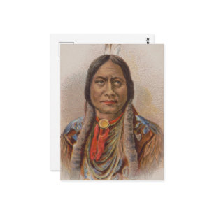Rauchsignale: Lakota-Indianerschiff sitzt Bull Postkarte