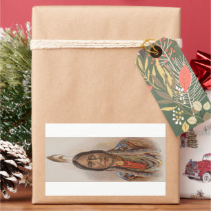 Rauchsignale: Lakota-Indianerschiff sitzt Bull Rechteckiger Aufkleber