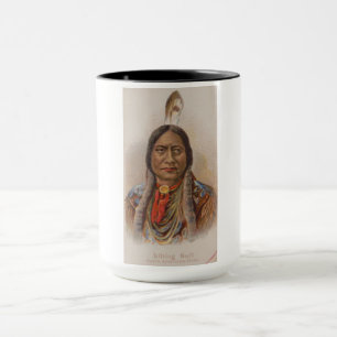 Rauchsignale: Lakota-Indianerschiff sitzt Bull Tasse