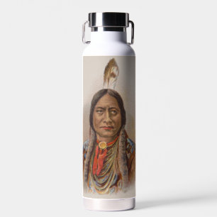 Rauchsignale: Lakota-Indianerschiff sitzt Bull Trinkflasche