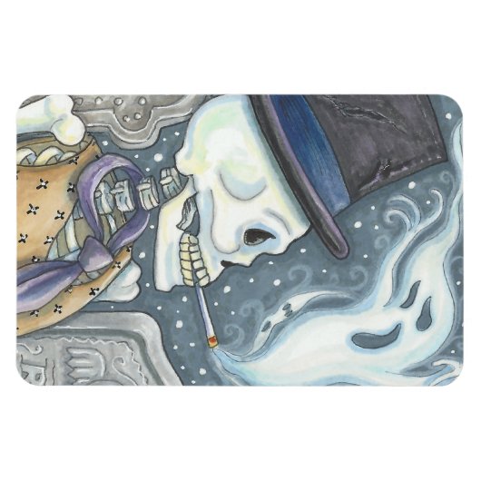 RAUCHSKELETON, FRIEDHOF-MAGNET-RETangle Magnet (Horizontal)