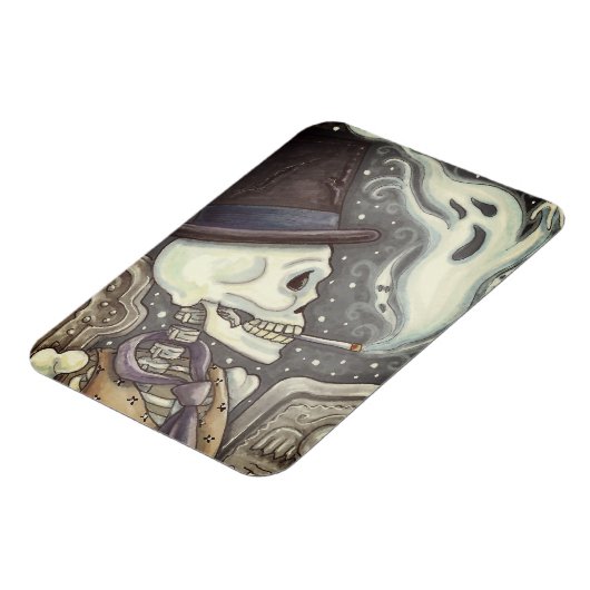 RAUCHSKELETON, FRIEDHOF-MAGNET-RETangle Magnet (Linke Seite)