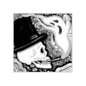 RAUCHSKELETON, FRIEDHOF RUBBER BRIEFMARKE GUMMISTEMPEL (Prägung)