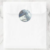 RAUCHSKELETON, FRIEDHOF-STICKER-SCHUHE RUNDER AUFKLEBER (Tasche)