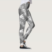 RAUCHSKELETON, HALLOWEEN FRIEDHOF LEGGINGS (Rechts)