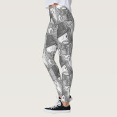 RAUCHSKELETON, HALLOWEEN FRIEDHOF LEGGINGS (Links)