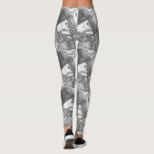RAUCHSKELETON, HALLOWEEN FRIEDHOF LEGGINGS (Rückseite)