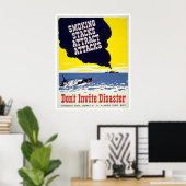 Rauchstapel zieht Angriffe an - WPA Poster (Heimbüro)