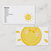 RAUCHSUNSCHINENSONNE GLÜCKLICH SOMMERKUNST CARTOON VISITENKARTE (Vorne/Hinten)