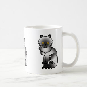 Raucht Perserkatze Süße Cartoon-Illustration Kaffeetasse