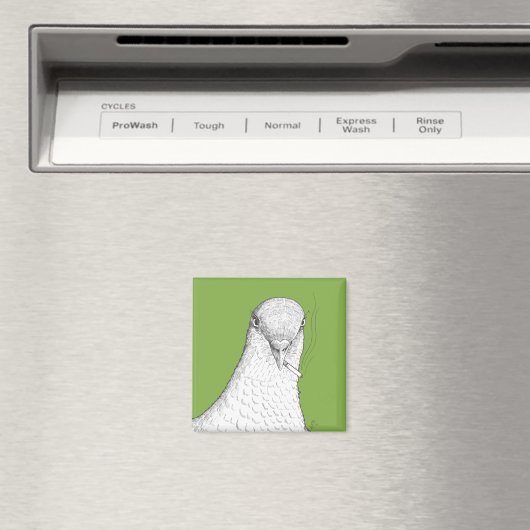 Rauchtaube Magnet | Bizarre, Quirky und Spaß (In Situ (Geschirrspüler))