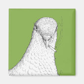 Rauchtaube Magnet | Bizarre, Quirky und Spaß (Vorne)