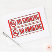 Rauchverbot-Aufkleber Rechteckiger Aufkleber (Umschlag)