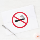 Rauchverbot für Rauchwarnzeichen Runder Aufkleber (Umschlag)