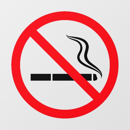 Rauchverbot Zigarette Fensteraufkleber (Blatt)