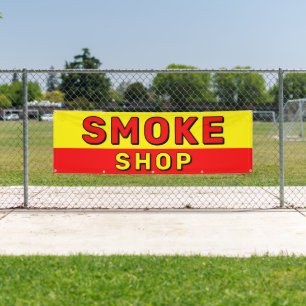 Rauchwarenladen Rot Gelb Schwarz Anzeige Banner