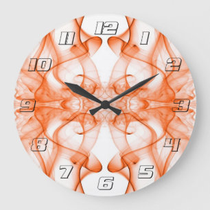 Rauchwolken auf weiß große wanduhr