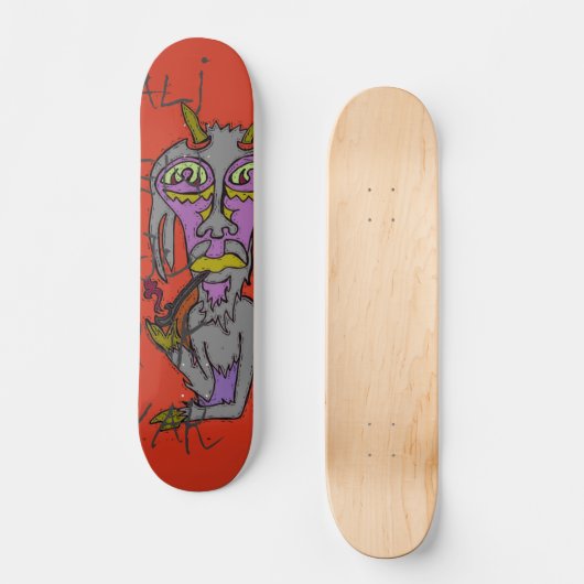 Rauchziege Skateboard (Vorderseite)