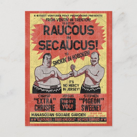 Raucus in Secaucus Postkarte (Vorderseite)