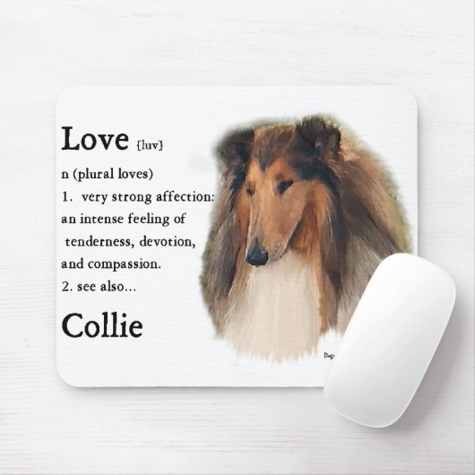 Raue Collie-Geschenke Mousepad (Mit Mouse)