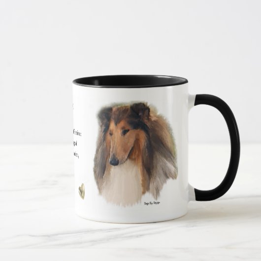 Raue Collie-Geschenke Tasse (Rechts)