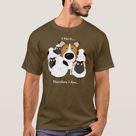 Raue Collie In Herden leben-ICh Herde… deshalb bin T-Shirt (Vorderseite)