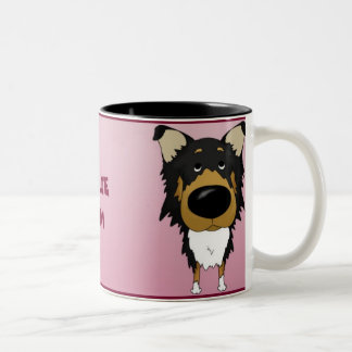 Raue Collie-Mama Zweifarbige Tasse