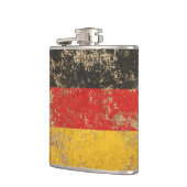 Raue gealterte Vintage deutsche Flagge Flachmann (Links)