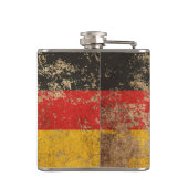 Raue gealterte Vintage deutsche Flagge Flachmann (Rückseite)