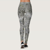 Raue Geologie-graue Granit-Felsenbeschaffenheit Leggings (Rückseite)