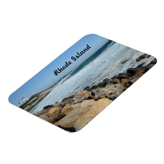 raue Küste auf der Insel Rhode Magnet (Linke Seite)