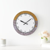 Raue rohe Beton graue gelbe Bau-Wand Große Wanduhr (Zuhause)