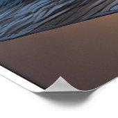 Raue See mit Schiff in einer Flasche Poster (Ecke)