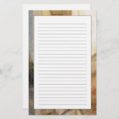 Raue strukturierte Erdton-Malerei Briefpapier (Vorne/Hinten)