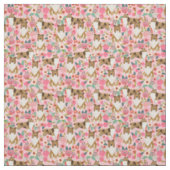 raue Vintage Blüten rosa Stoff (Muster)