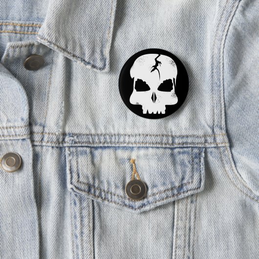 Rauen Schädel-Kapitän Jacks Pin Button (Beispiel)