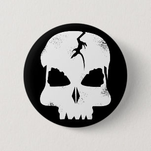 Rauen Schädel-Kapitän Jacks Pin Button
