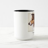 Rauer Collie gemalt in der Wasserfarbe Tasse (Zentrum)