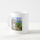 Rauer Collie in der Blumen-Tasse Kaffeetasse (Vorderseite Links)