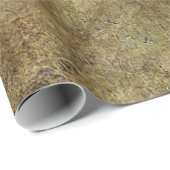 Rauer Erdton u. grüner Stein Geschenkpapier (Rolleneckpunkt)