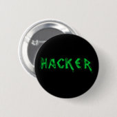 Rauer Schriftart des Deluxe Hackers Button (Vorne & Hinten)