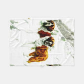 rauer und glatter Bernhardiner - Malerei Fleecedecke (Vorderseite (Horizontal))