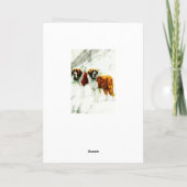 rauer und glatter Bernhardiner - Malerei Karte (Rückseite)