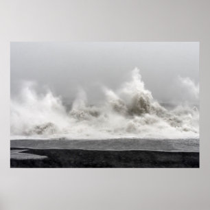 Rauer Wintersturm Ozean Poster
