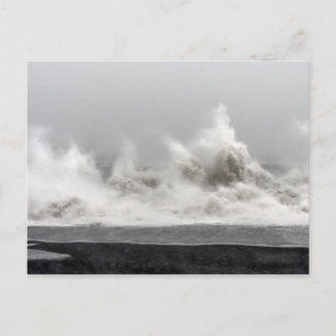 Rauer Wintersturm Ozean Postkarte