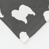 Raues Chow-Chow Chow-Chow Silhouette-Muster-Grau Fleecedecke (Ecke)