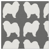 Raues Chow-Chow Chow-Chow Silhouette-Muster Stoff (Nahaufnahme)
