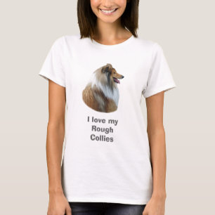 Raues Colliehundeporträt-Foto T-Shirt