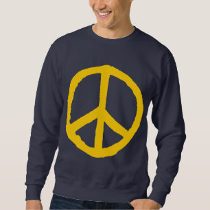 Raues Friedenssymbol - Bernstein auf Dunkelheit Sweatshirt